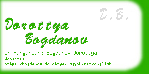 dorottya bogdanov business card